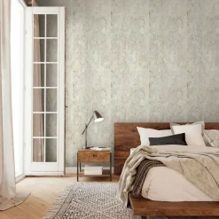 Vliestapete Fliesen Motiv Used-Look Creme Beige 45768