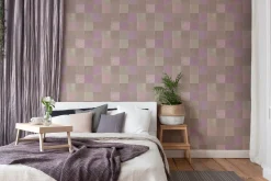 Vliestapete Fliesenspiegel beige taupe rosa 37406-2