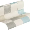 Vliestapete Fliesenspiegel grauweiß beige blau 37406-1