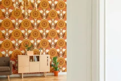 Vliestapete Floral Abstrakt Braun Gelb 39530-4