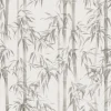 Vliestapete Floral Bambus Blätter Grau Creme 81671