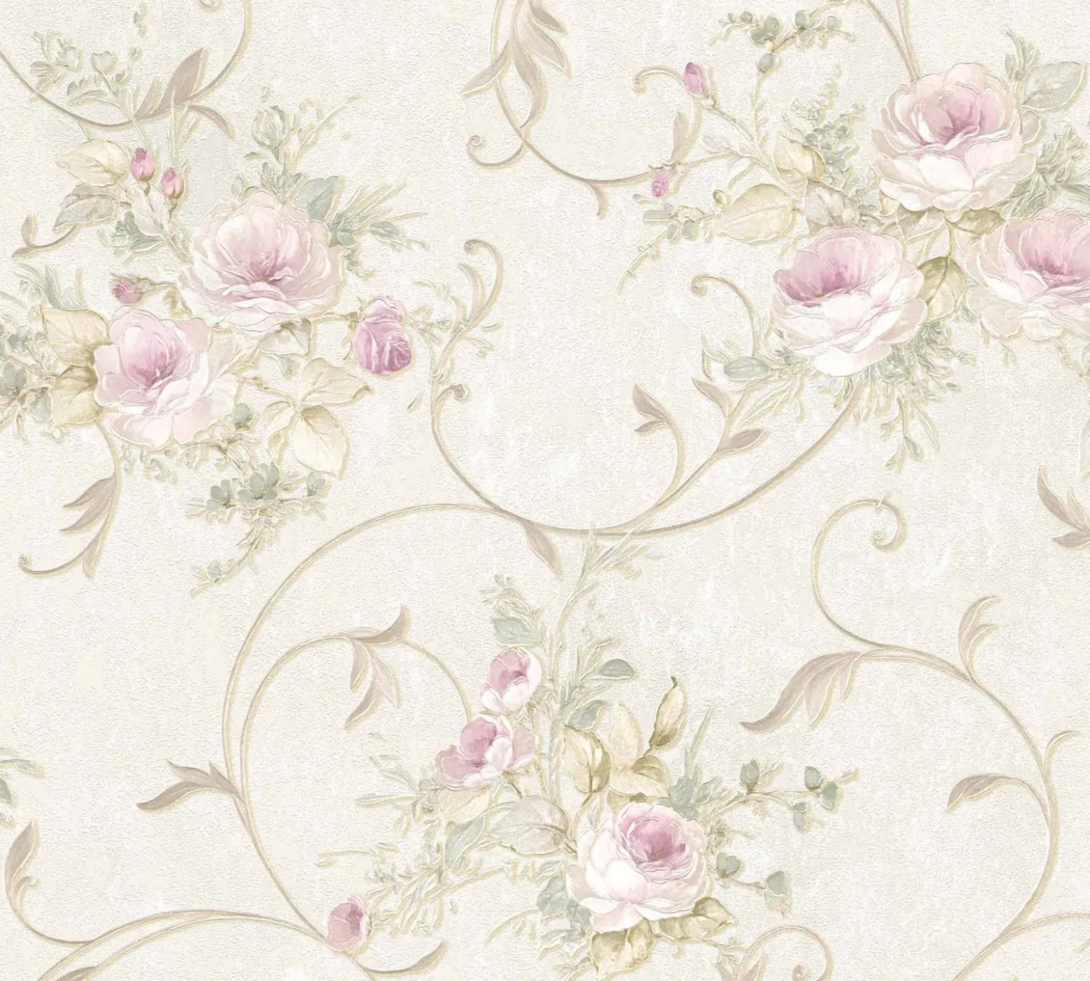 Vliestapete Floral Barock beige gold Glitzer 30420-2