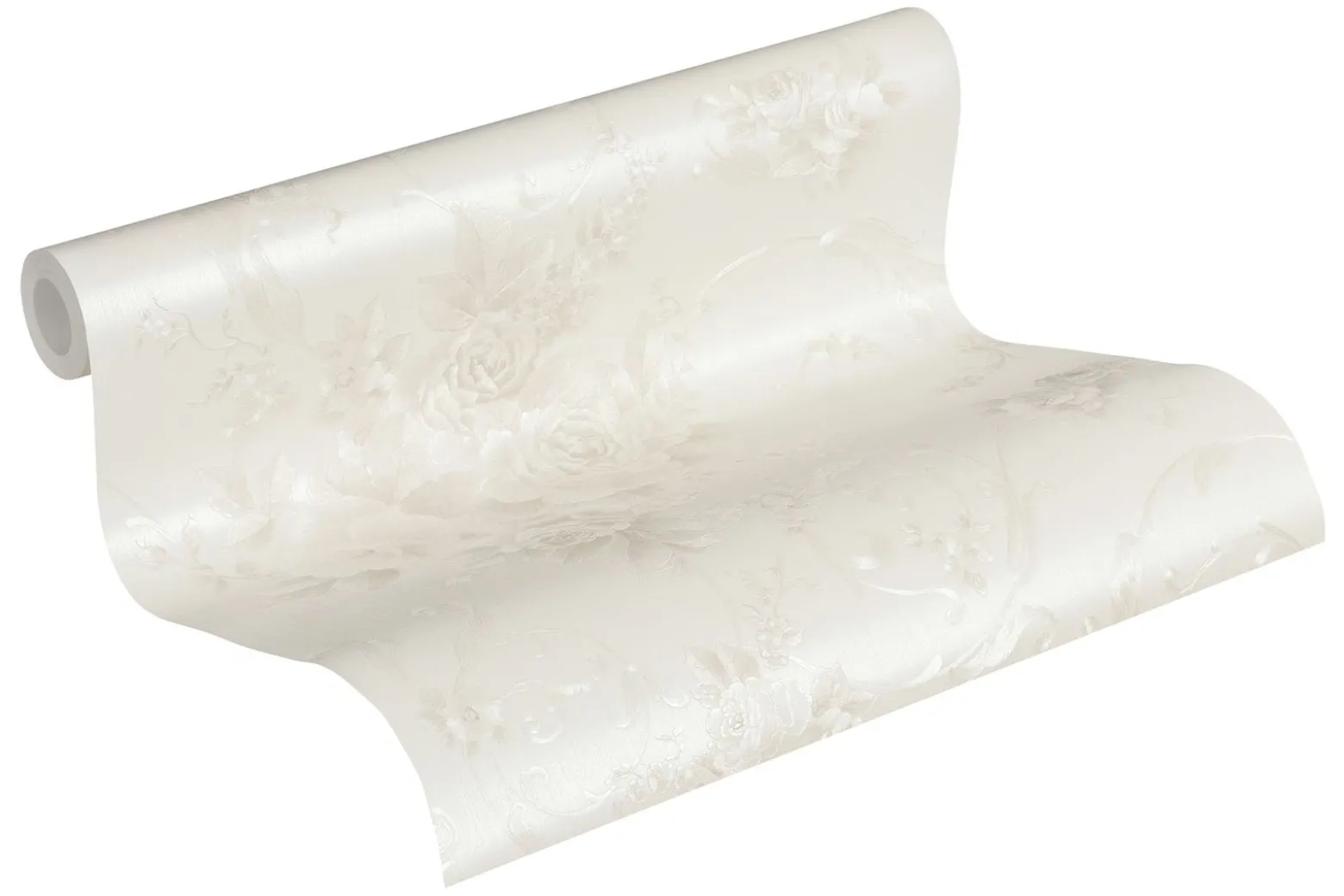 Vliestapete Floral Barock creme Glitzer 30647-2