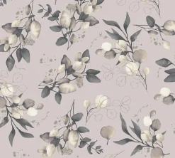 Vliestapete Floral Beige Grau Silber Metallic 39768-4