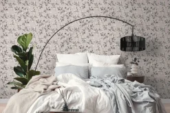 Vliestapete Floral Beige Grau Silber Metallic 39768-4