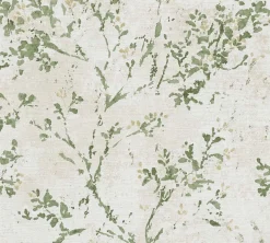 Vliestapete Floral Beige Grün Gold Metallic 39650-4