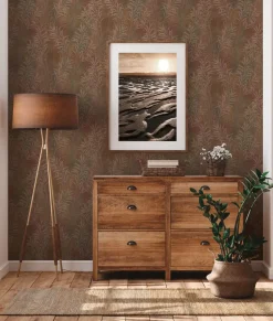 Vliestapete Floral Betonoptik Braun Kupfer 38919-2