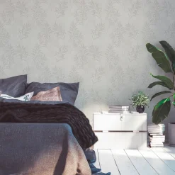 Vliestapete Floral Betonoptik Grau Silber Metallic 38919-5