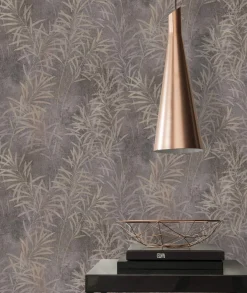 Vliestapete Floral Betonoptik Grau Gold Metallic 38919-1