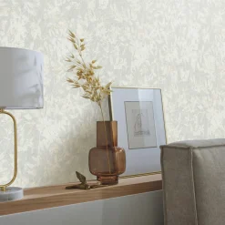 Vliestapete Floral Betonoptik Grau Creme 10435-10