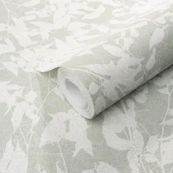 Vliestapete Floral Betonoptik Grün Creme 10435-07