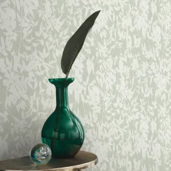 Vliestapete Floral Betonoptik Grün Creme 10435-07