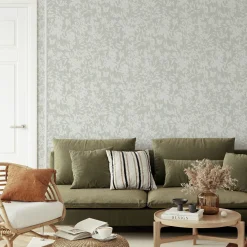 Vliestapete Floral Betonoptik Grün Creme 10435-07