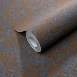 Vliestapete Floral Betonoptik Grau Braun 10435-47