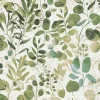 Vliestapete Floral Blattmuster Cremeweiß Grün 39697-1