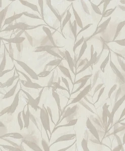 Vliestapete Floral Blattmuster Creme Beige Metallic 82441