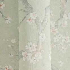Vliestapete Floral Blütenzweig Grün Grau Weiß 78199-1