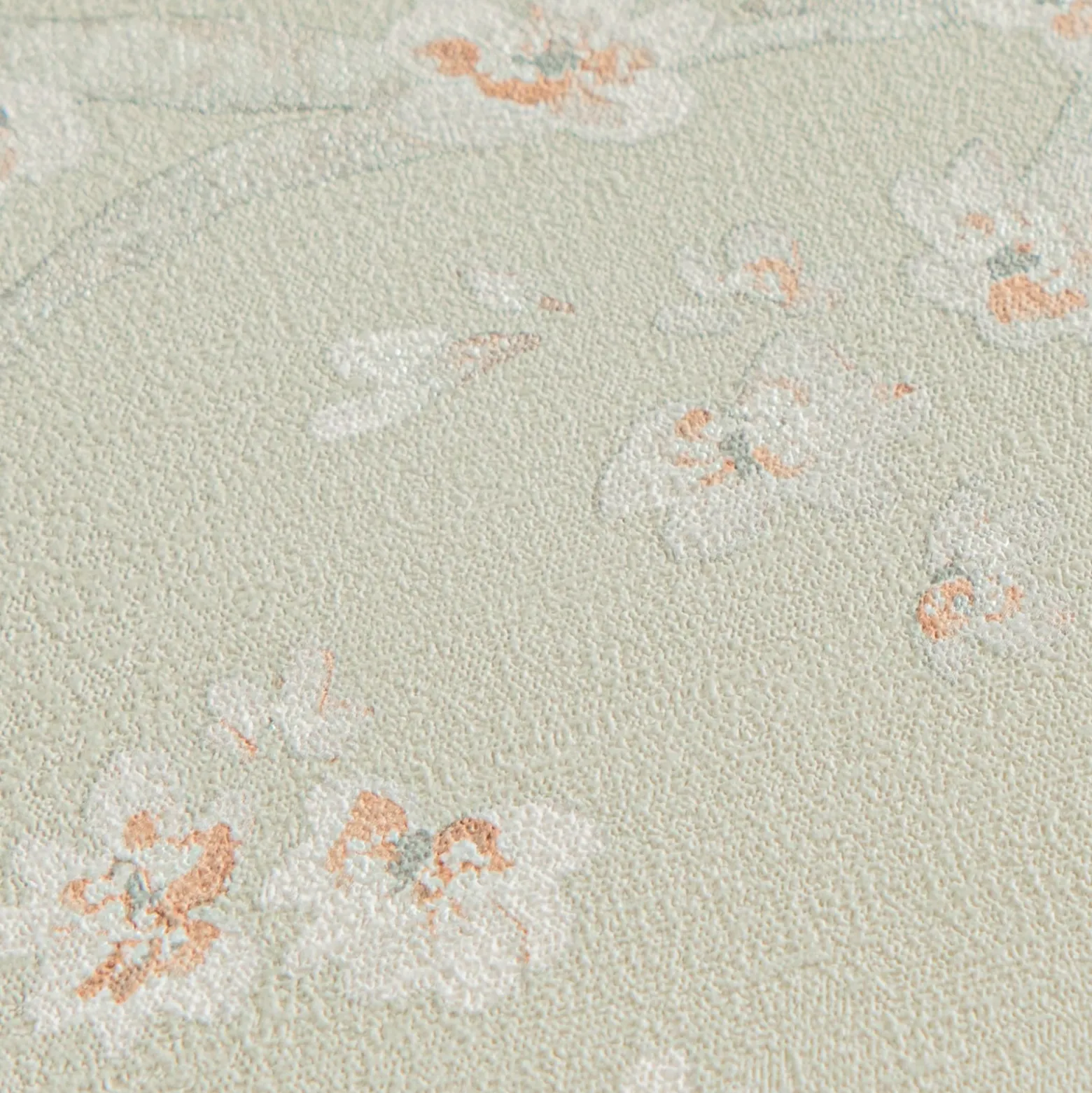 Vliestapete Floral Blütenzweig Grün Grau Weiß 78199-1