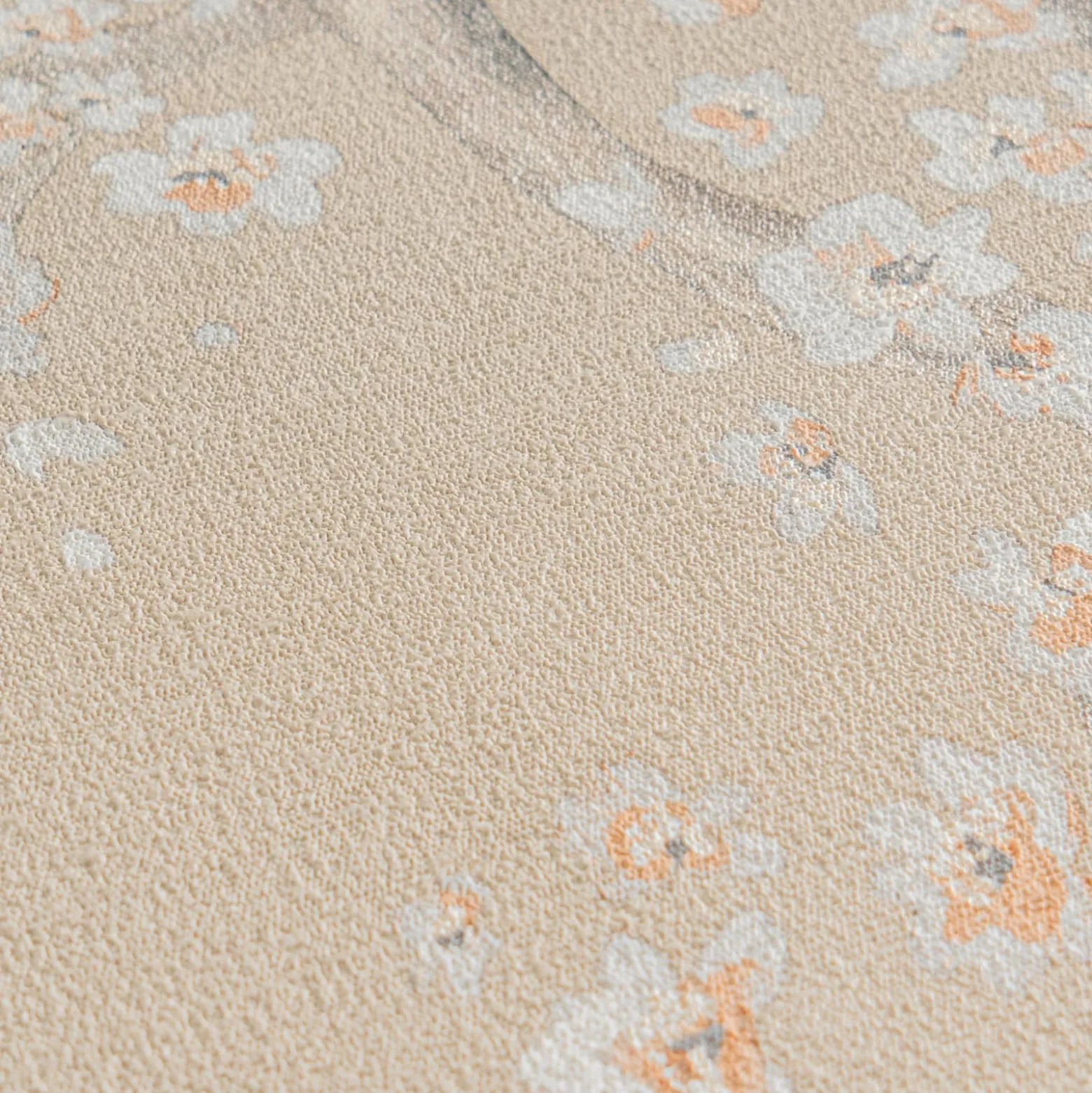 Vliestapete Floral Blütenzweig Beige Creme Metallic 78199-2
