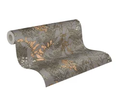 Vliestapete Floral Blätter braun grau 37751-9