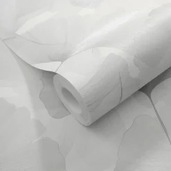 Vliestapete Floral Blätter Creme Silber Metallic 10470-31