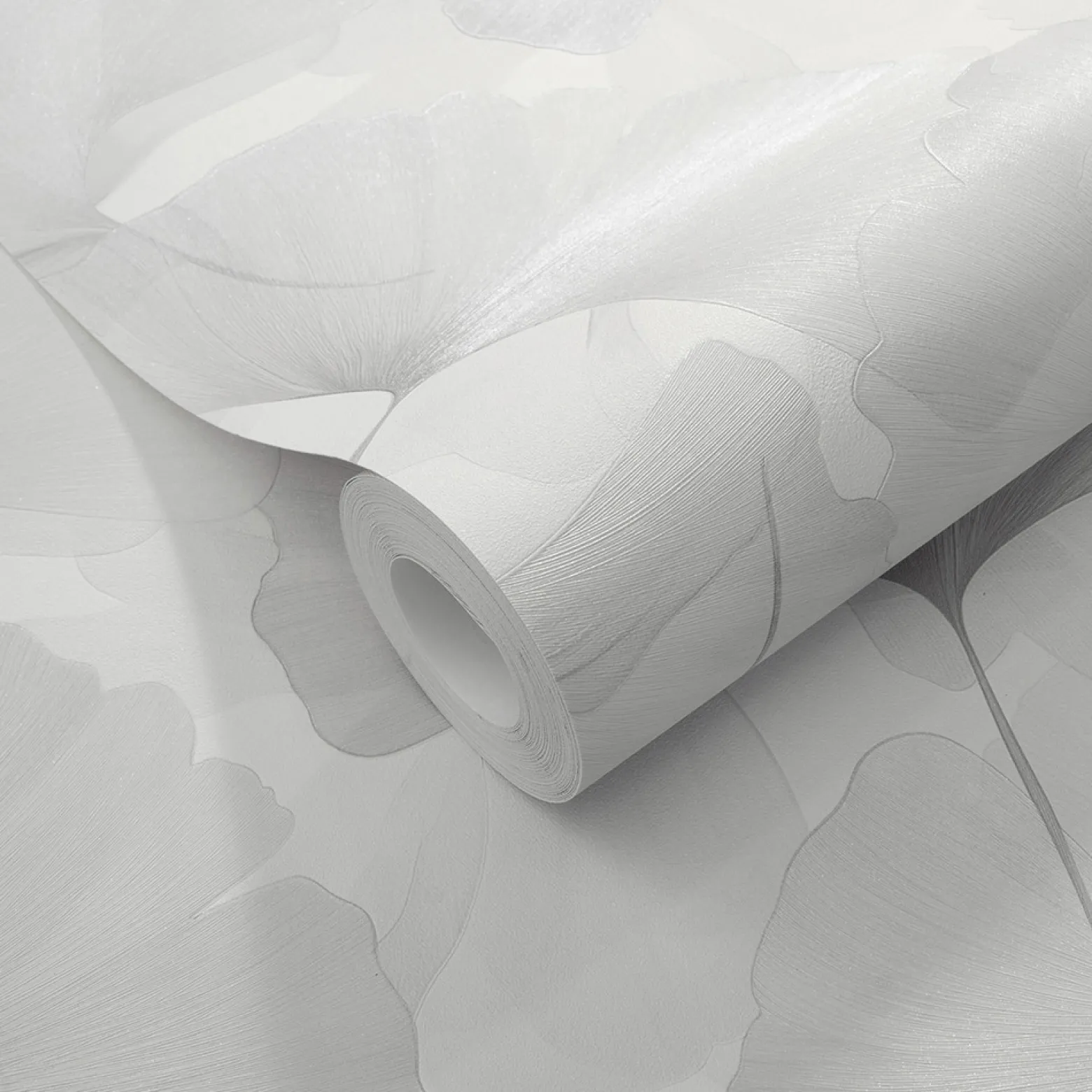 Vliestapete Floral Blätter Creme Silber Metallic 10470-31