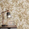 Vliestapete Floral Blätter Creme Braun Glitzer 10587-11