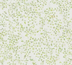 Vliestapete Floral Blätter Creme Grün Metallic 39747-2