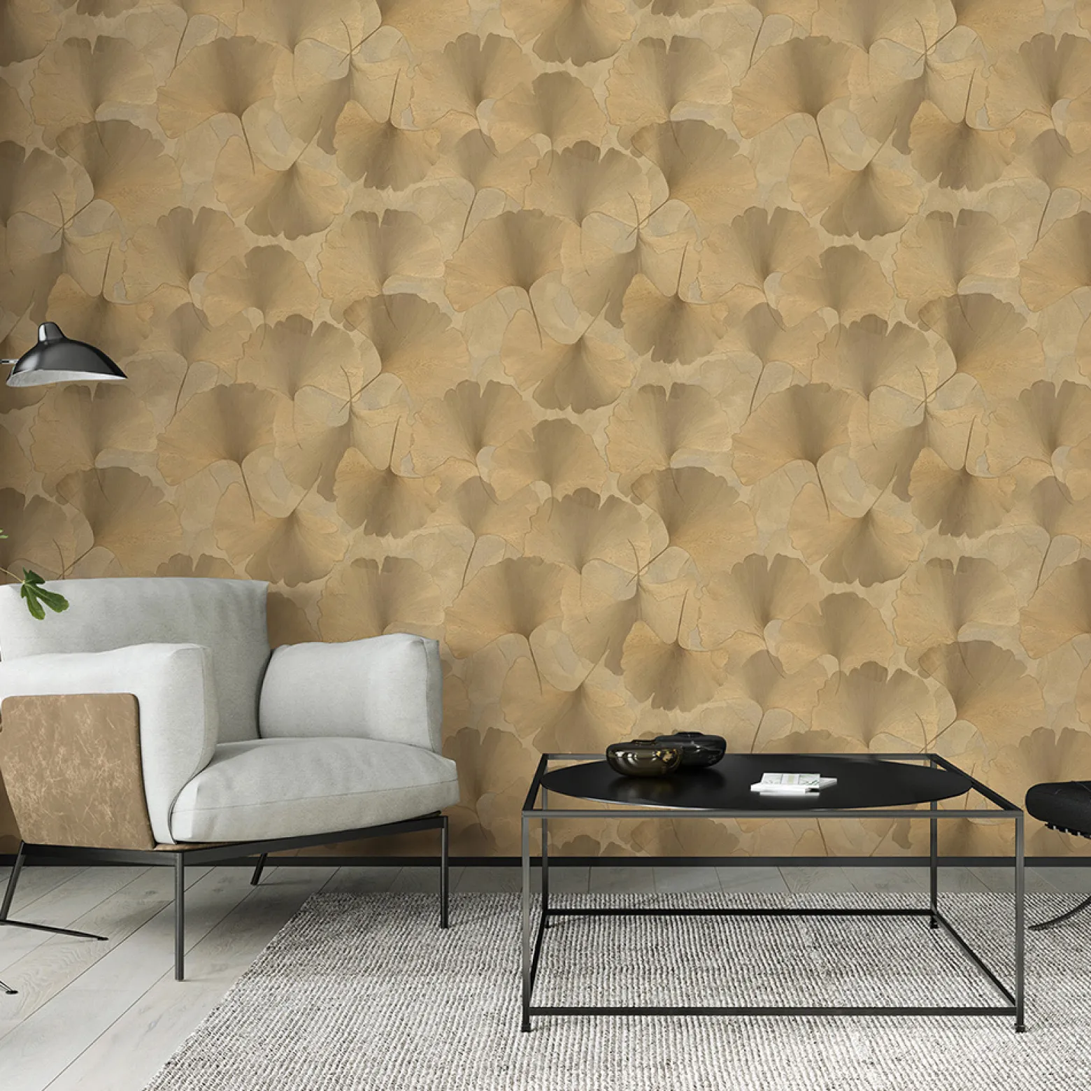 Vliestapete Floral Blätter Gold Metallic 10470-30