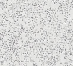 Vliestapete Floral Blätter Grau Silber Metallic 39747-4