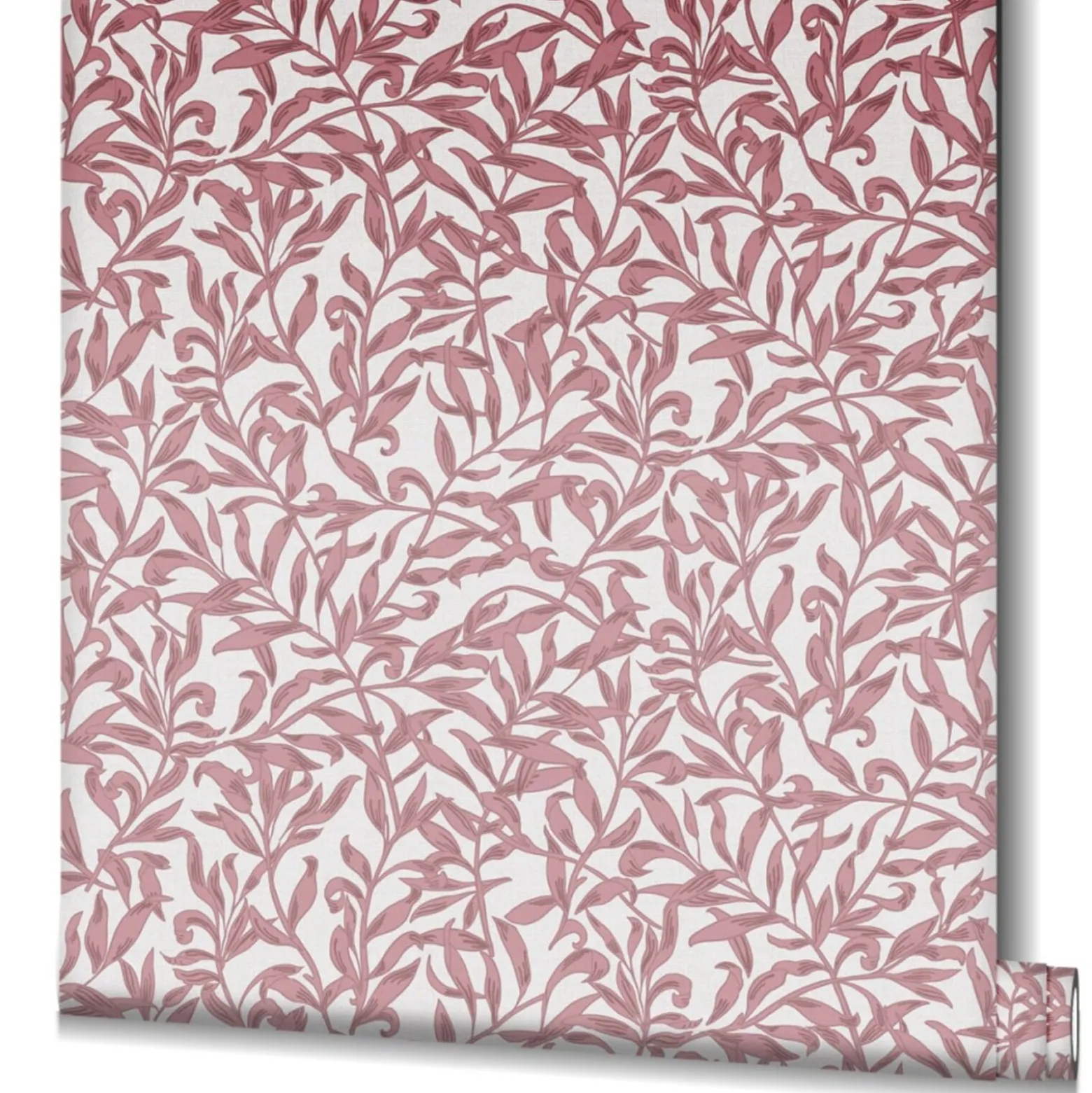 Vliestapete Floral Blätter Motiv Grau Rosa 47638