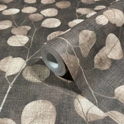 Vliestapete Floral Blätter Ranken Braun Beige 81639
