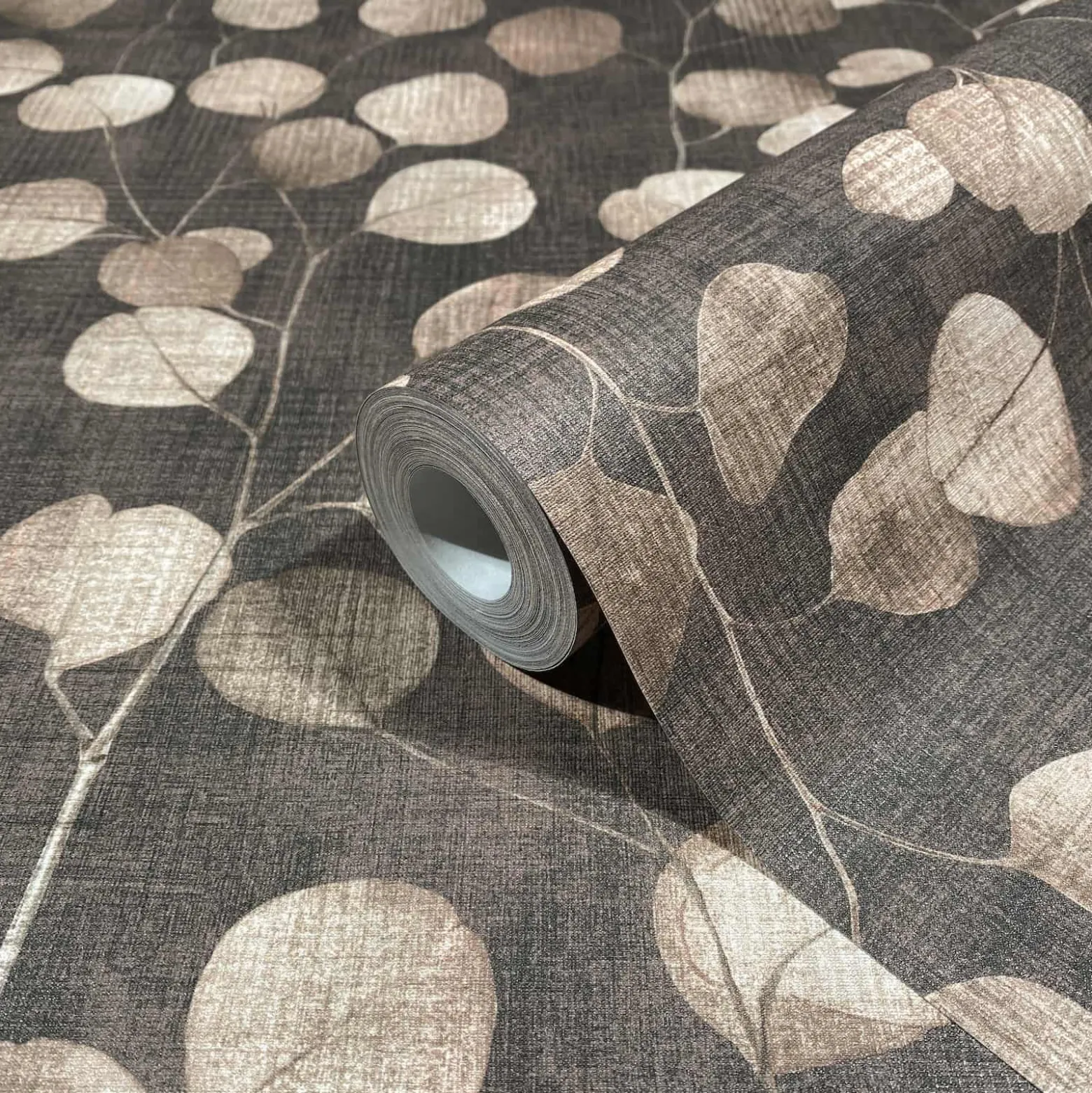 Vliestapete Floral Blätter Ranken Braun Beige 81639