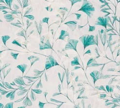 Vliestapete Floral Blätter Ranken Grau Blau 78223-4