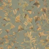 Vliestapete Floral Blätter Ranken Grün Beige 78223-1