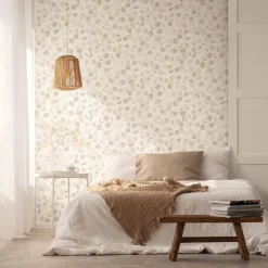 Vliestapete Floral Blätter Ranken Beige Grau 81641