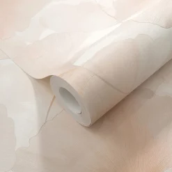 Vliestapete Floral Blätter Rosa Creme Glitzer 10470-05