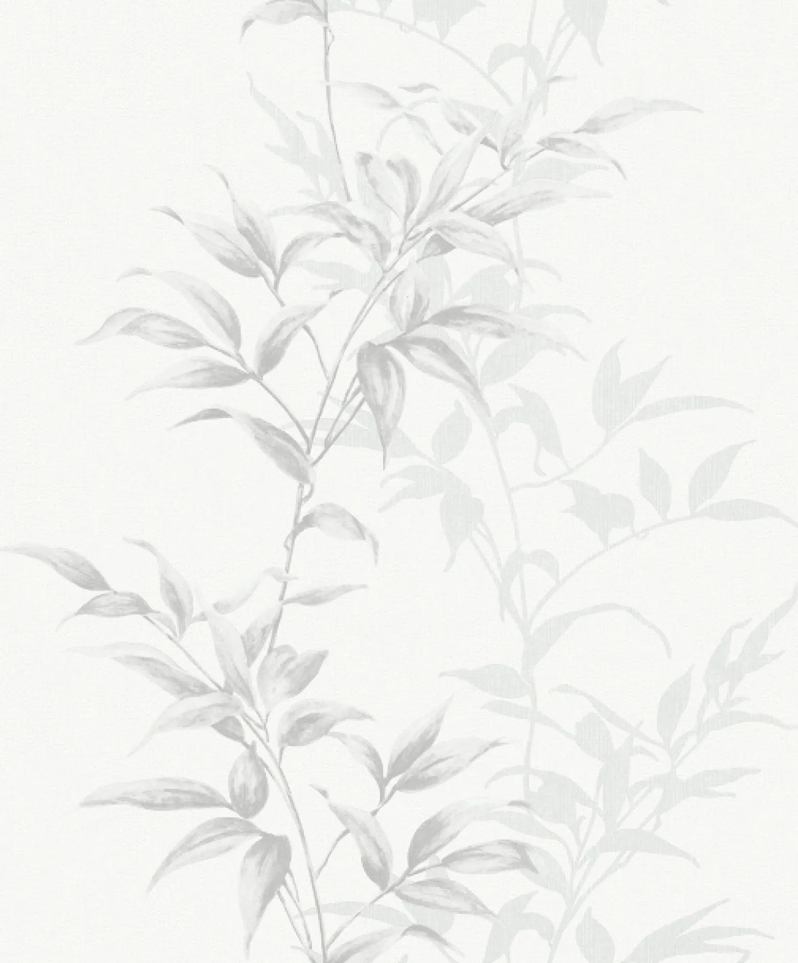 Vliestapete Floral Blätter weiß grau Hailey 82221