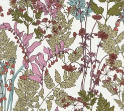 Vliestapete Floral Blätter weiß rosa grün 37751-3