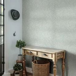 Vliestapete Floral Blätter Zweige Grün Creme 89027