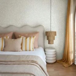 Vliestapete Floral Blätter Zweige Grün Creme 89027