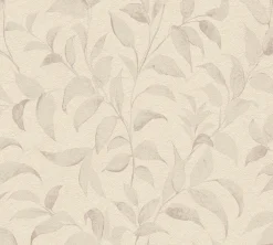 Vliestapete Floral Blätter Zweige Beige Grau 38962-5