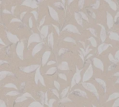 Vliestapete Floral Blätter Zweige Braun Grau 38962-6