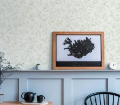 Vliestapete Floral Blätter Zweige Weiß Grün 38962-4
