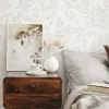Vliestapete Floral Blätter Zweige Creme Beige 89028