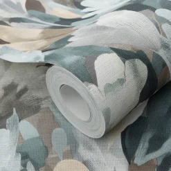 Vliestapete Floral Blumen Blau Creme Braun 10586-09
