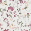 Vliestapete Floral Blumen Blätter Weiß Grün Rosa 39746-1
