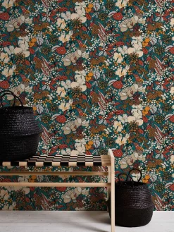 Vliestapete Floral Blumen blau bunt 37756-2