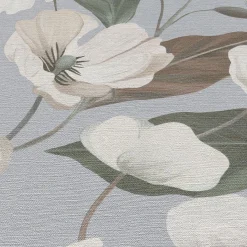 Vliestapete Floral Blumen Grau Grün Creme 10508-31
