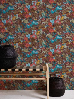 Vliestapete Floral Blumen rot bunt 37756-3